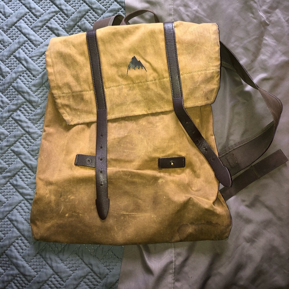 Burton backpack, fox print on the inside.